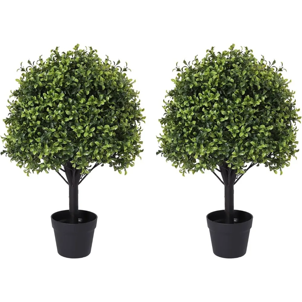 A Set of Two 27 Inch Realistic Artificial Boxwood Trees, with Outdoor Plants Resistant To Ultraviolet Radiation
A Set of Two 27 Inch Realistic Artificial Boxwood Trees, with Outdoor Plants Resistant To Ultraviolet Radiation