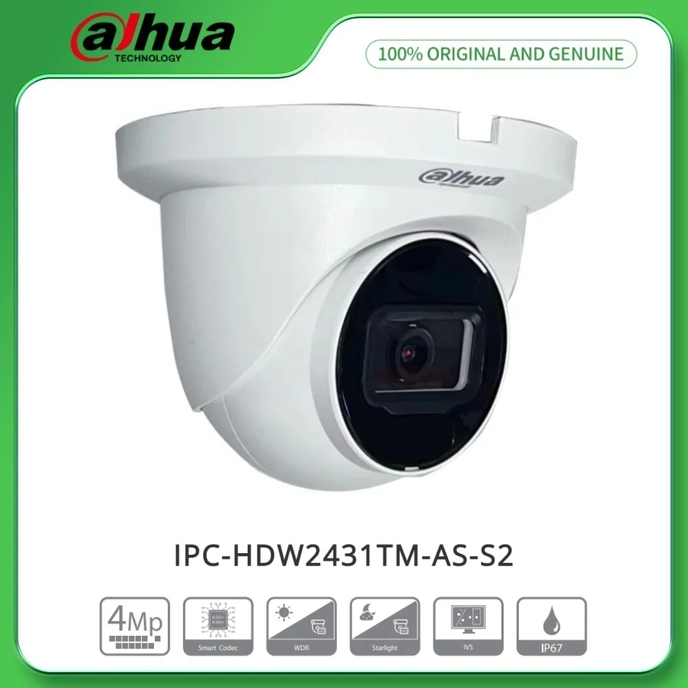 Dahua IPC-HDW2431TM-AS-S2 4MP Lite IR Fixed-focal Eyeball Network Camera H.265 Motion Detection Built-in Mic SD Card Solt IP67
Dahua IPC-HDW2431TM-AS-S2 4MP Lite IR Fixed-focal Eyeball Network Camera H.265 Motion Detection Built-in Mic SD Card Solt IP67