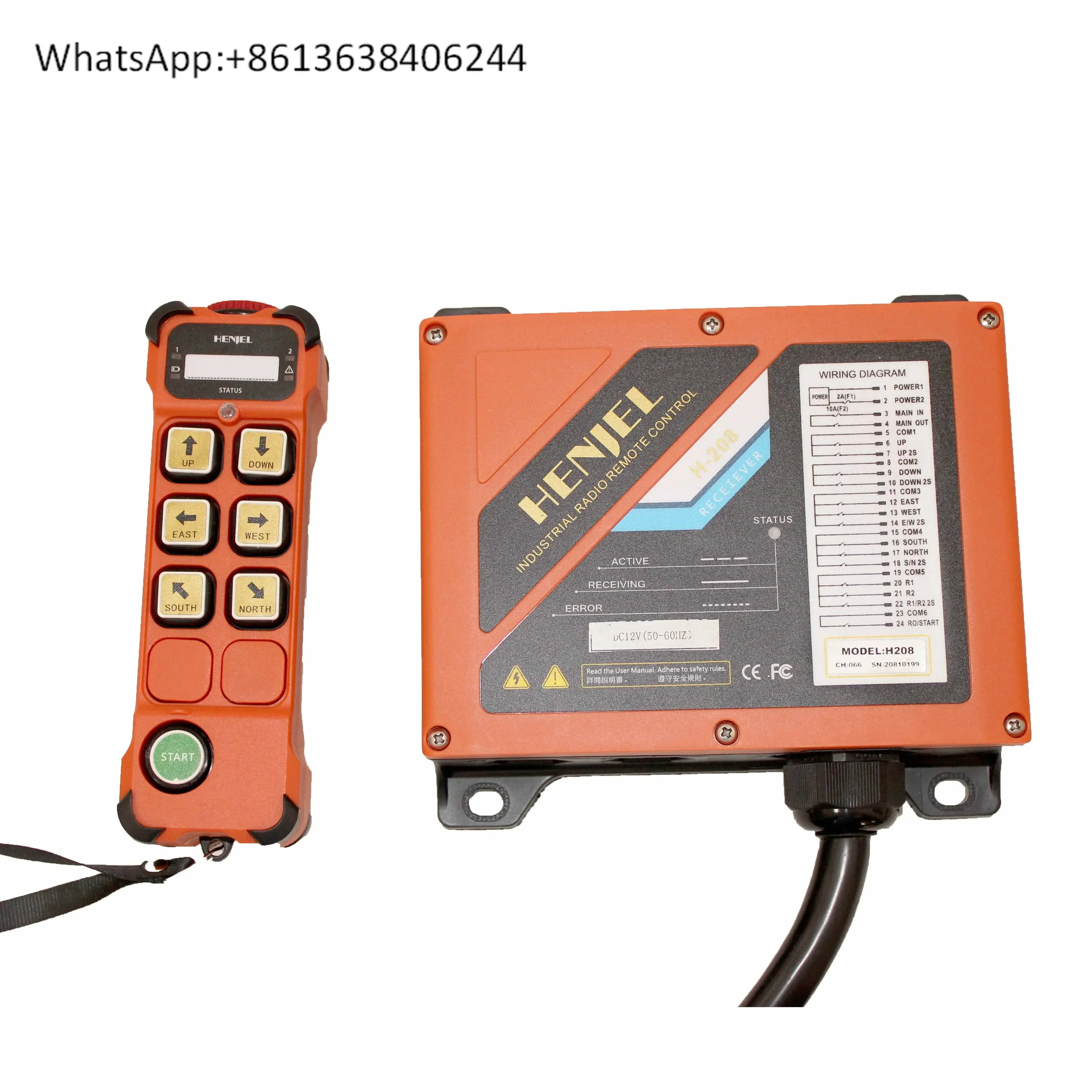 Мостовой кран, радиопереключатель дистанционного управления Hanjel H206 H208, промышленный беспроводной пульт дистанционного управления
Мостовой кран, радиопереключатель дистанционного управления Hanjel H206 H208, промышленный беспроводной пульт дистанционного управления