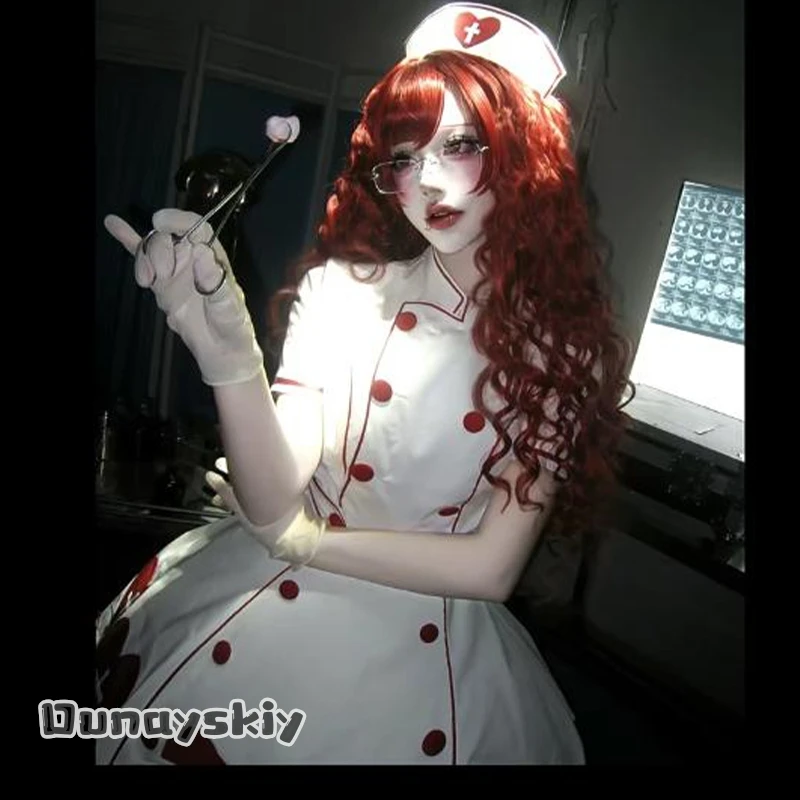 OHaYo%Bloody Nurse Fanart Halloween Cosplay Costume White PU Leather Nurse Lolita Dress Anime Character Outfit Women Lolita
OHaYo%Bloody Nurse Fanart Halloween Cosplay Costume White PU Leather Nurse Lolita Dress Anime Character Outfit Women Lolita