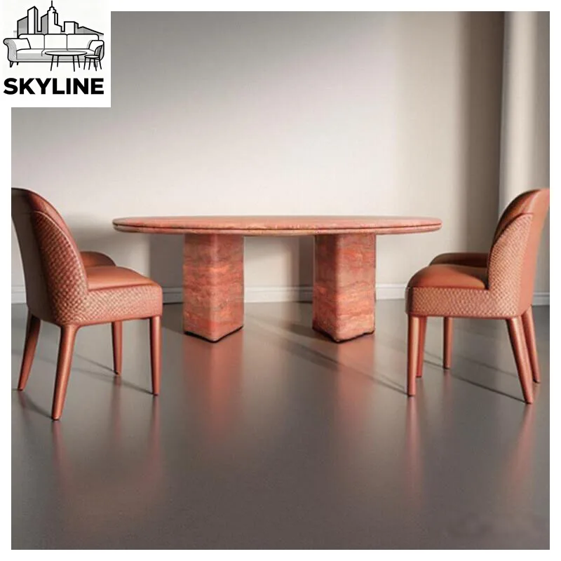 Travertine Dining Table - Modern Vintage Style,Natural Stone Desk with Unique Shape
Travertine Dining Table - Modern Vintage Style,Natural Stone Desk with Unique Shape