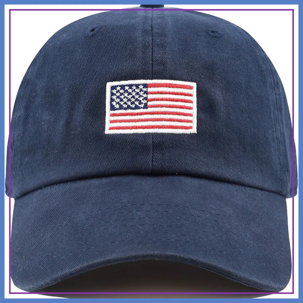 USA Flag Embroidery Premium 100% Cotton Low Profile Adjustable Baseball Dad Cap
USA Flag Embroidery Premium 100% Cotton Low Profile Adjustable Baseball Dad Cap
