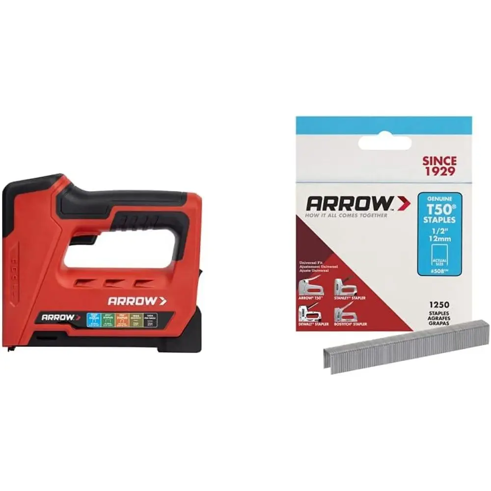 5-in-1 Electric Staple and Nail Gun with 1/2-Inch Heavy Duty Staples for Construction, Upholstery, and Furniture - 1250-Pack
5-in-1 Electric Staple and Nail Gun with 1/2-Inch Heavy Duty Staples for Construction, Upholstery, and Furniture - 1250-Pack