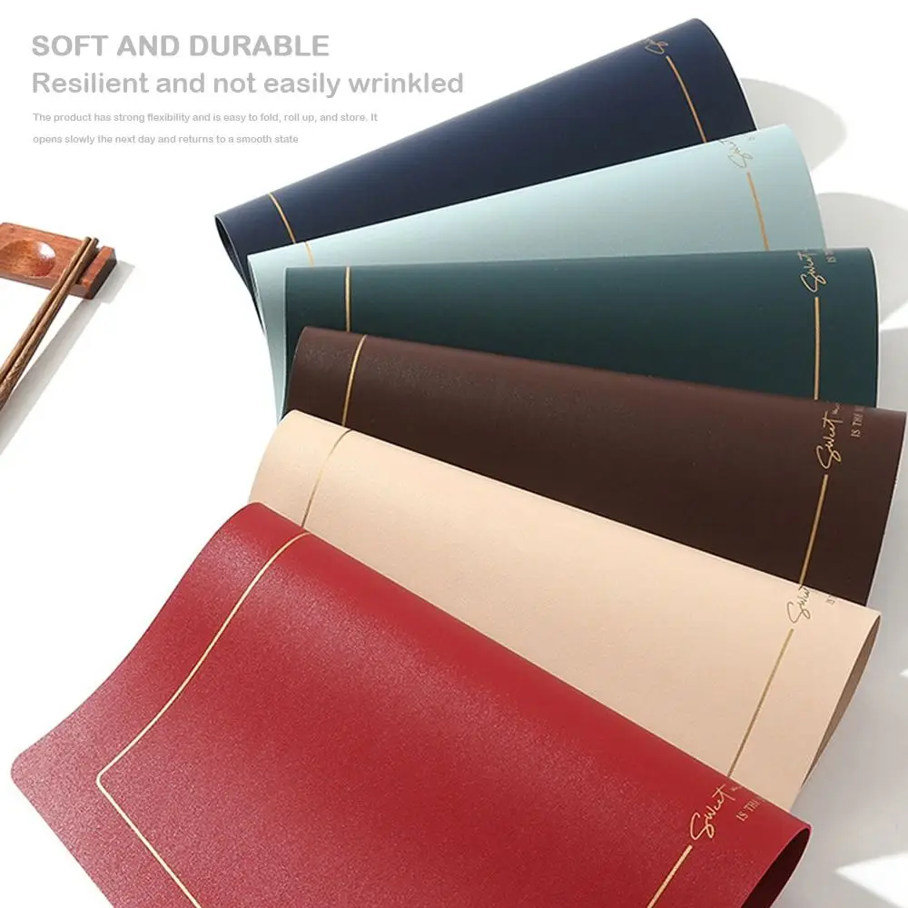 PU Leather Leather Placemat Modern Design Oil Resistant Western Placemat Heat-insulating Chinese Style Heat Insulation Mat
PU Leather Leather Placemat Modern Design Oil Resistant Western Placemat Heat-insulating Chinese Style Heat Insulation Mat