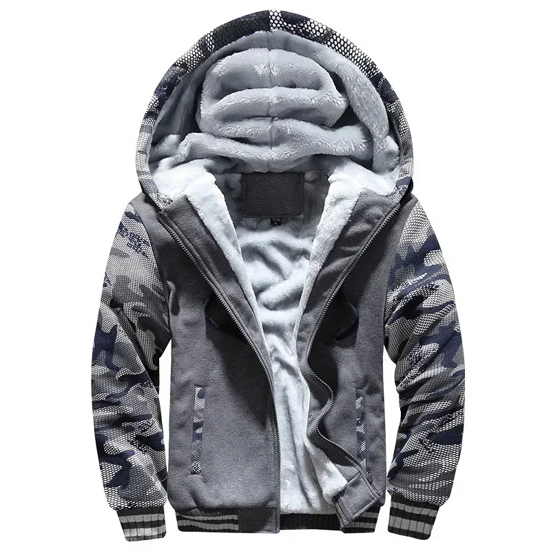 Coat Men Jackets Sweatshirts Coats Print Camouflage Thick Warm Hooded Zipper Open Stitch Full Sleeve Splice Jacket Autumn Winter
Coat Men Jackets Sweatshirts Coats Print Camouflage Thick Warm Hooded Zipper Open Stitch Full Sleeve Splice Jacket Autumn Winter