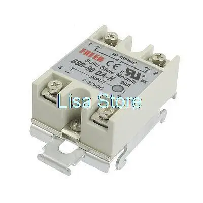 Твердотельное реле на серому металлическом основании 90А с DIN-рейкой SSR-90DA-H Вход постоянного тока 3–32 В
Твердотельное реле на серому металлическом основании 90А с DIN-рейкой SSR-90DA-H Вход постоянного тока 3–32 В