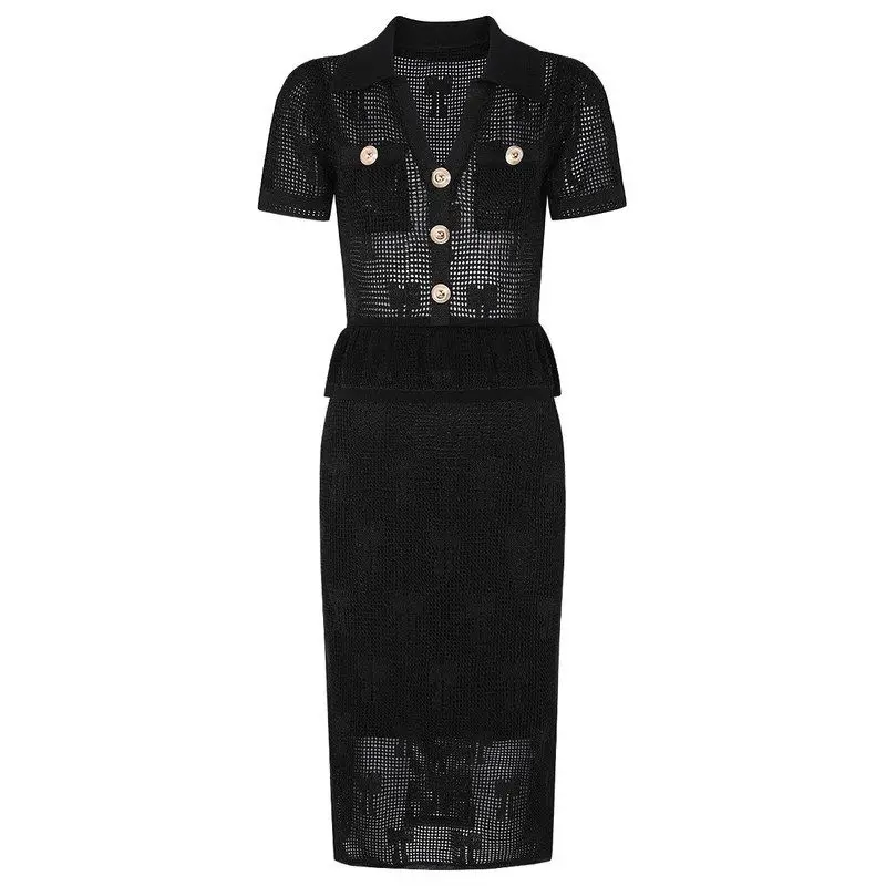 High Quality Fashionable Knitted Short Sleeve Slimming Dress for Women Spring Summer New Style Turn-down Collar Bodycon Dress
High Quality Fashionable Knitted Short Sleeve Slimming Dress for Women Spring Summer New Style Turn-down Collar Bodycon Dress