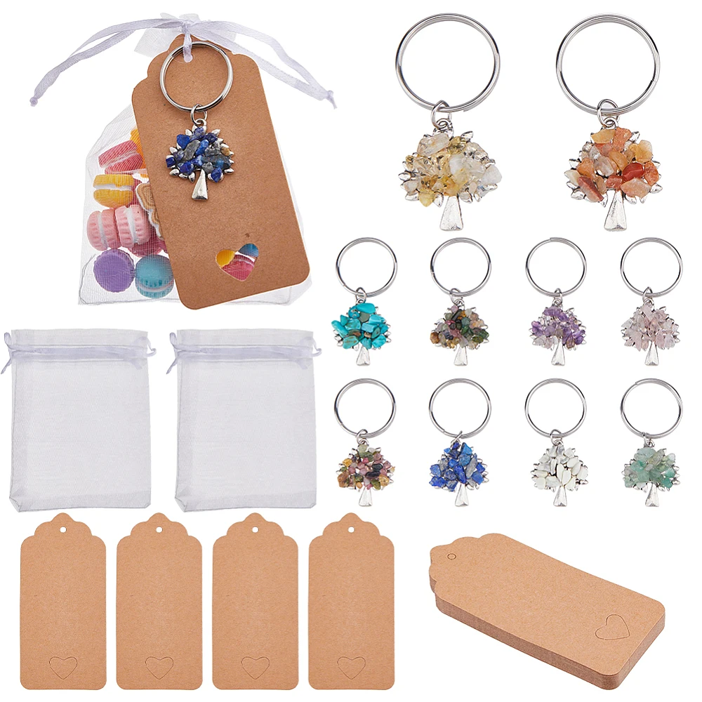 60Pcs Keychain with Paper Tags and Organza Bags 55mm
60Pcs Keychain with Paper Tags and Organza Bags 55mm