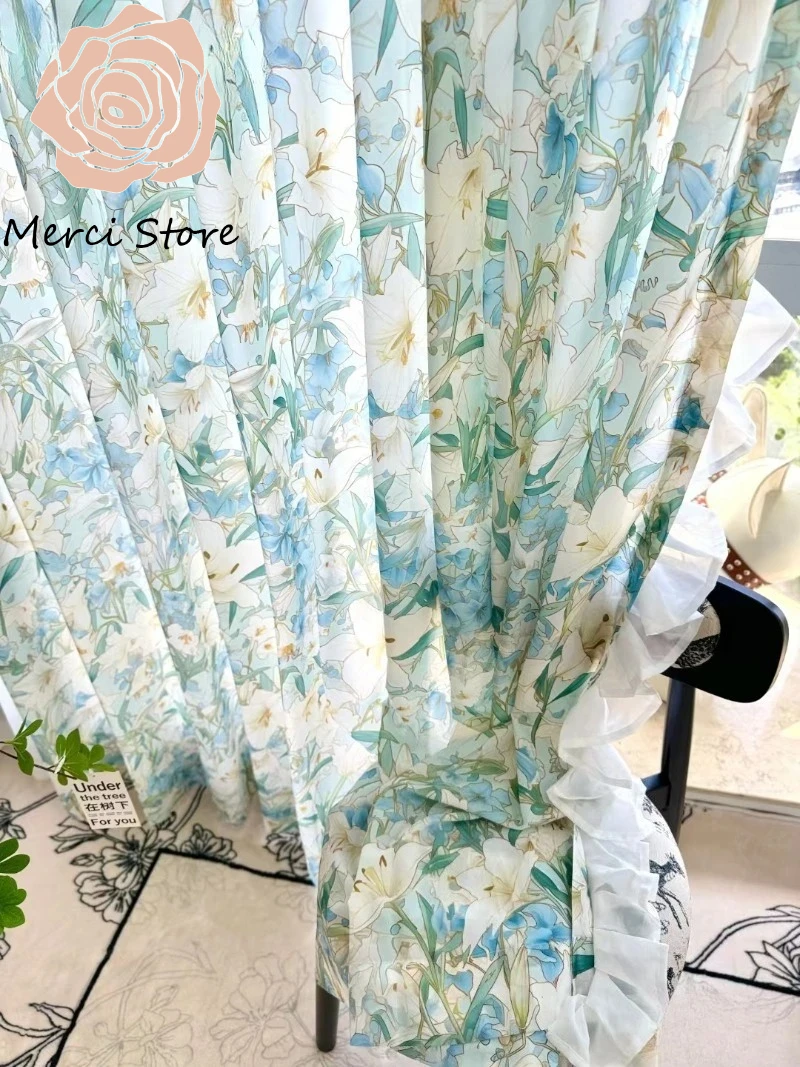Transparent Pastoral Pomegranate Flower White Gauze Curtains for Bedroom Balcony Living Room Window Screen Drape Light Filtering
Transparent Pastoral Pomegranate Flower White Gauze Curtains for Bedroom Balcony Living Room Window Screen Drape Light Filtering