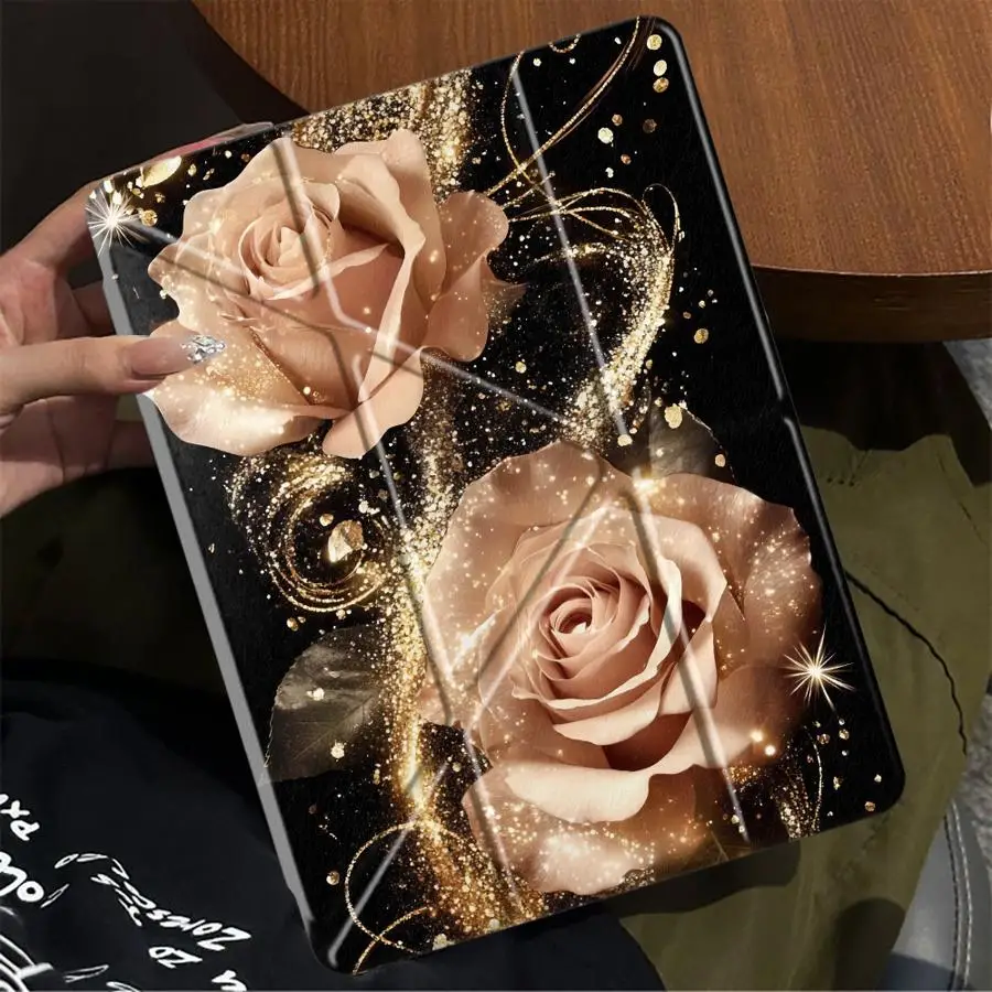 Tablet Case For iPad Pro 2025 Air 4 5 M3 M2 1 2 M4 11inch Pro 11th 10th 9th 8th 7th 12.9inch Mini 6 7 Holder Cover Gold Rose On
Tablet Case For iPad Pro 2025 Air 4 5 M3 M2 1 2 M4 11inch Pro 11th 10th 9th 8th 7th 12.9inch Mini 6 7 Holder Cover Gold Rose On