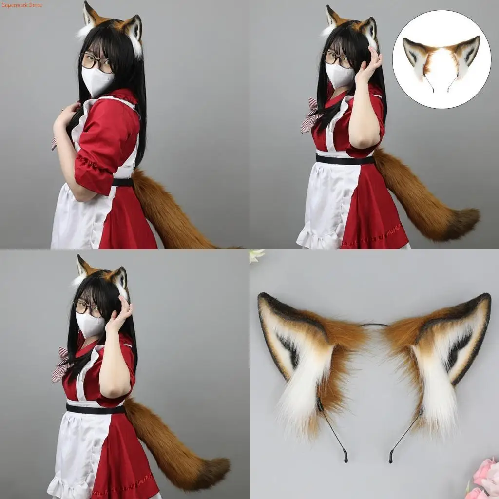 Q5WE Furry Ear Anime Cosplays Hair Accessory Animal Ears Foxes Headband Plush Headdress for Costume Party
Q5WE Furry Ear Anime Cosplays Hair Accessory Animal Ears Foxes Headband Plush Headdress for Costume Party