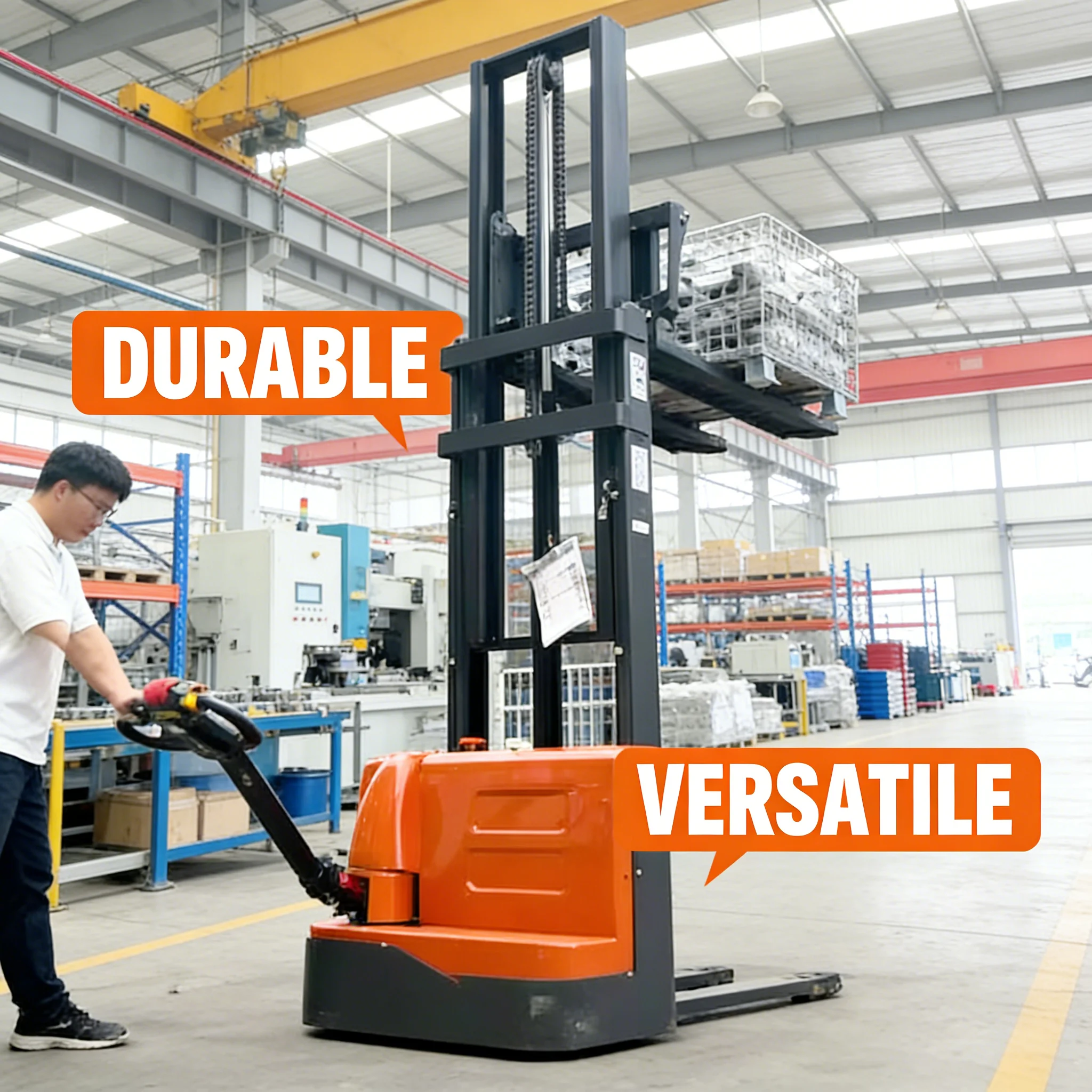 Full Electric Pallet Stacker 1.5 Ton 3.5m Lifting Height High Reach Forklift For Warehouse Racking System
Full Electric Pallet Stacker 1.5 Ton 3.5m Lifting Height High Reach Forklift For Warehouse Racking System