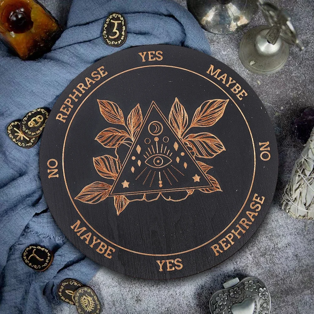 1PC 14.8cm Wooden Crystal Energy Board Metaphysical Message Board Mystical Pendulum Game Witch Divination Accessories
1PC 14.8cm Wooden Crystal Energy Board Metaphysical Message Board Mystical Pendulum Game Witch Divination Accessories