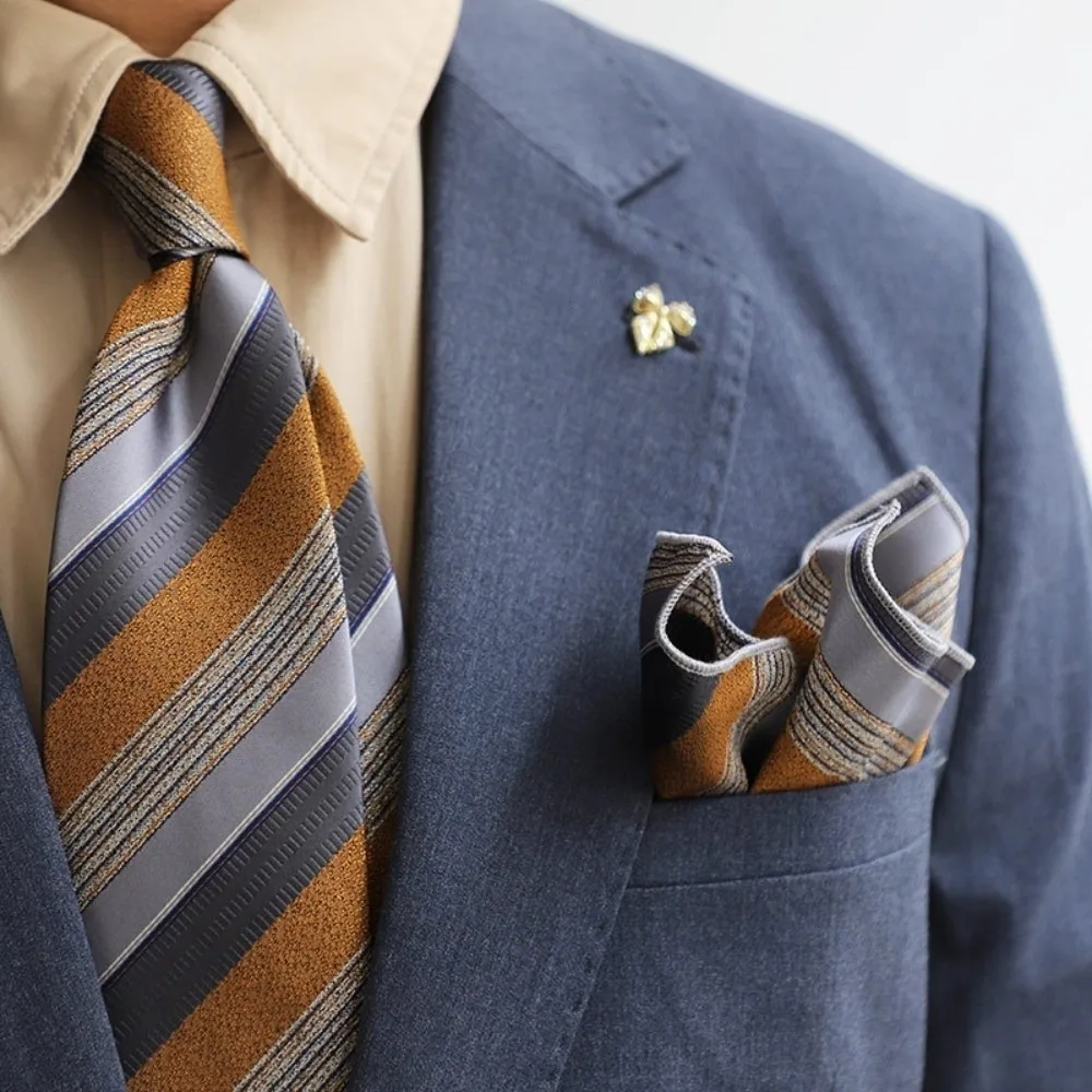 2-Piece Set 8cm Neck Tie Set Narrow Adjustable Striped Neckties Suit Hanky Hand Tied Suit Pocket Square Men Formal Wear
2-Piece Set 8cm Neck Tie Set Narrow Adjustable Striped Neckties Suit Hanky Hand Tied Suit Pocket Square Men Formal Wear