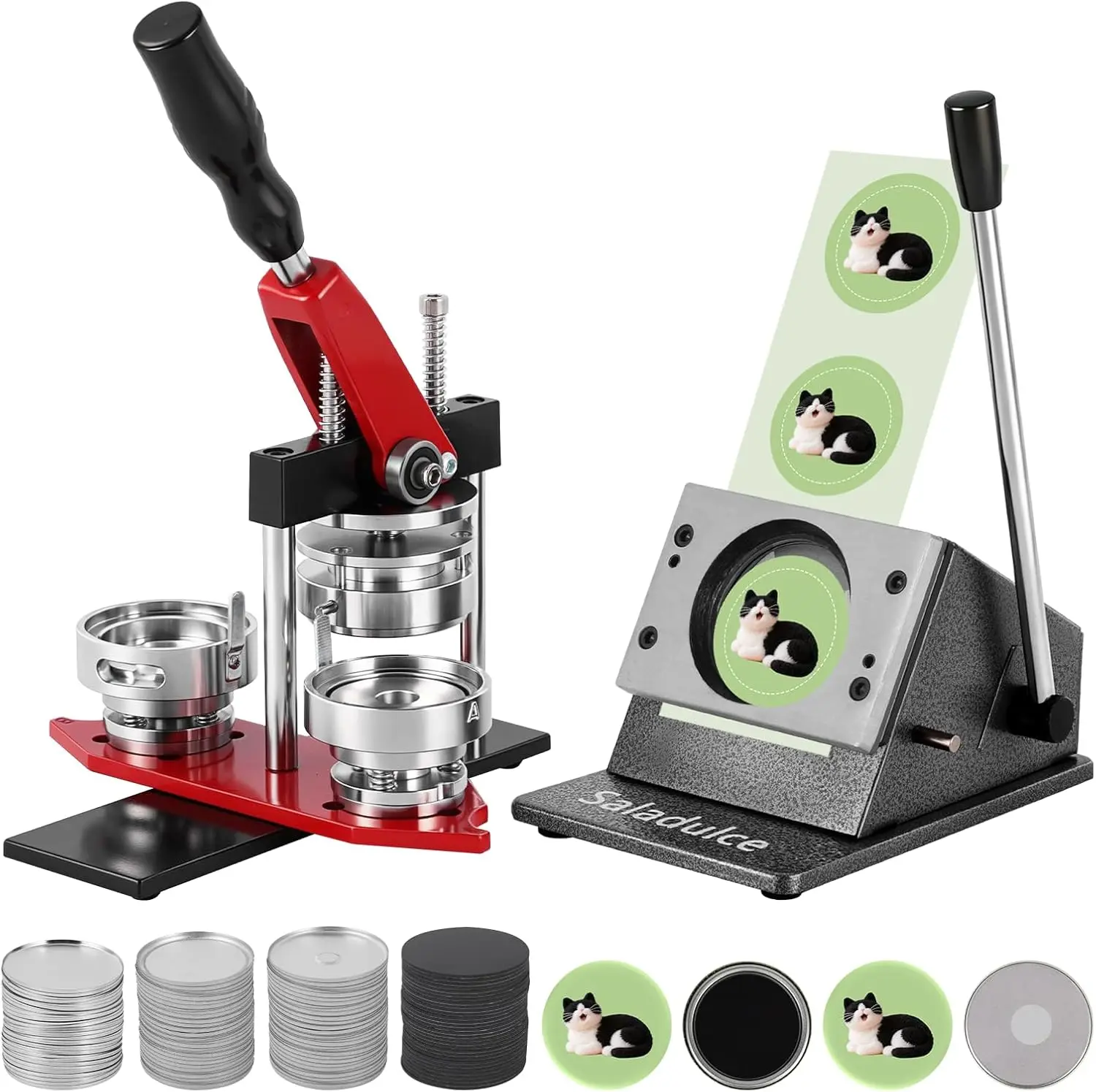 2.28" Round Fridge Magnet Button Maker Kit 5-in-1 Magnet Badge Maker Machine 58mm Button Magnet Maker Press Kit with Paper Cutte
2.28" Round Fridge Magnet Button Maker Kit 5-in-1 Magnet Badge Maker Machine 58mm Button Magnet Maker Press Kit with Paper Cutte