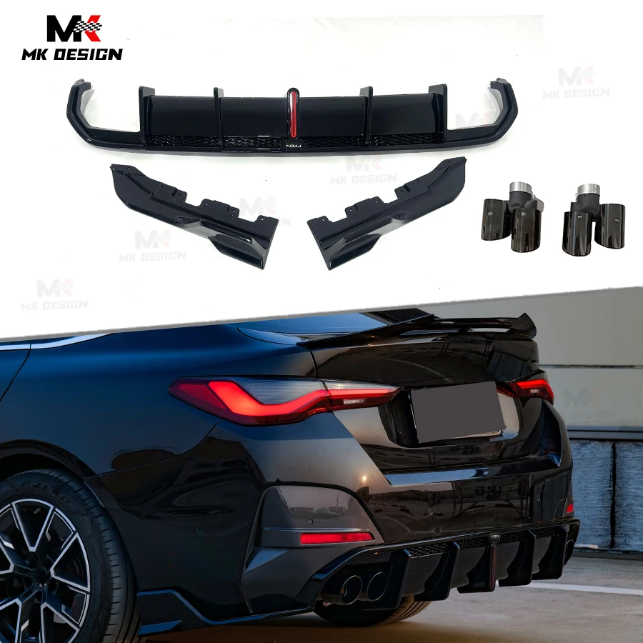 VTEN Style Rear Bumper Lip W/ LED Light for BMW 4 Series G26 4 Doors Quad Exhaust Tips 2021+ Rear Diffuser Side Splitters
VTEN Style Rear Bumper Lip W/ LED Light for BMW 4 Series G26 4 Doors Quad Exhaust Tips 2021+ Rear Diffuser Side Splitters
