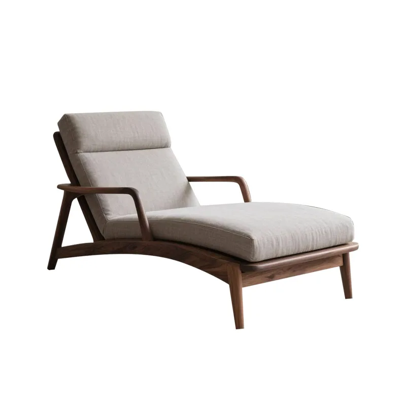 New Chinese-style North American black walnut chaise longue Song-style aesthetic solid wood chaise longue living room leisure
New Chinese-style North American black walnut chaise longue Song-style aesthetic solid wood chaise longue living room leisure