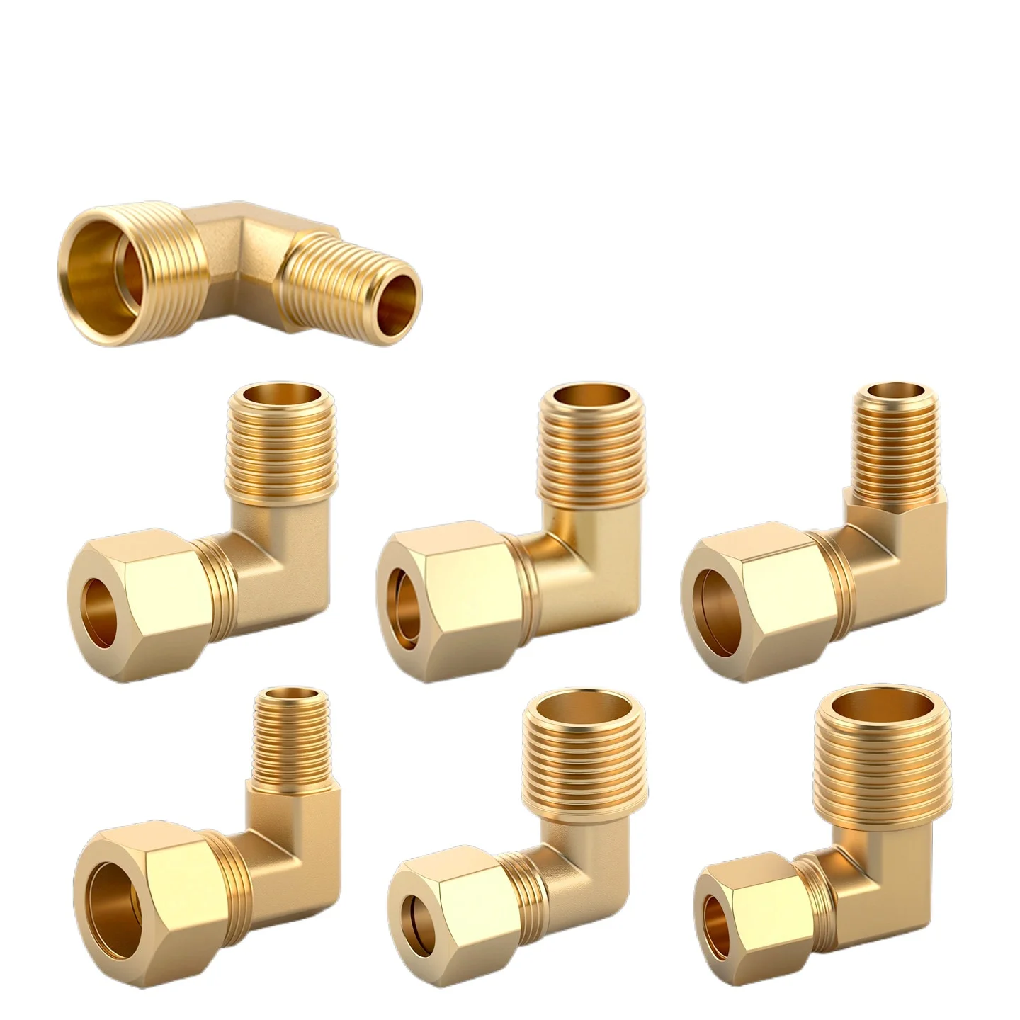 Угловой латунный фитинг-переходник 90 градусов NPT 1/8-1/2 дюйма с наружной резьбой и компрессионным соединением для труб 1/8-5/8 дюйма
Угловой латунный фитинг-переходник 90 градусов NPT 1/8-1/2 дюйма с наружной резьбой и компрессионным соединением для труб 1/8-5/8 дюйма