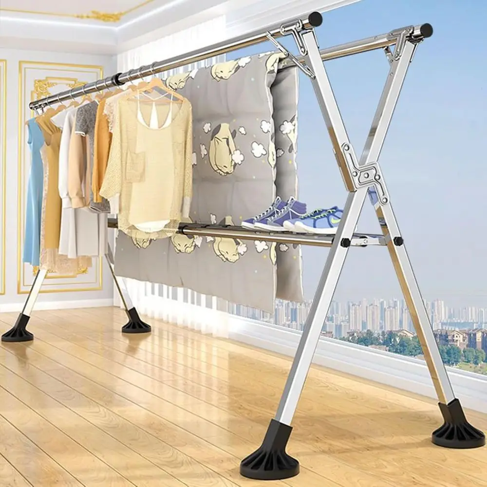 Space-Saving Stainless Steel Indoor Clothes Drying Rack, Collapsible, Holds Up to 60kg, 200cm Long
Space-Saving Stainless Steel Indoor Clothes Drying Rack, Collapsible, Holds Up to 60kg, 200cm Long