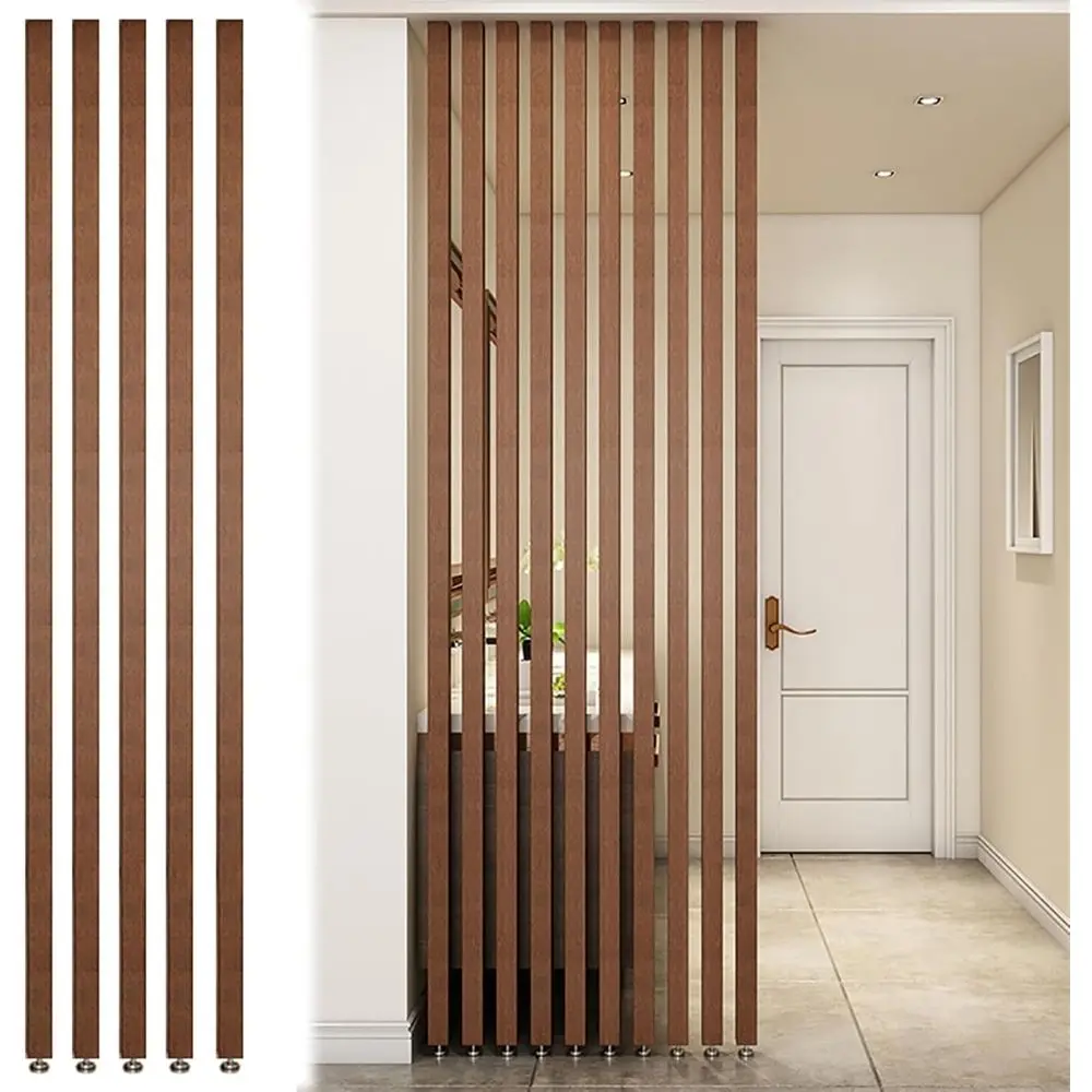Floor-to-Ceiling Wooden Slat Room Dividers - 2 to 8 Feet Tall for Living Spaces, Offices, and Restaurants (Color: Wood)
Floor-to-Ceiling Wooden Slat Room Dividers - 2 to 8 Feet Tall for Living Spaces, Offices, and Restaurants (Color: Wood)
