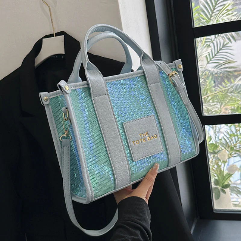 Sequin Large Handbags for Women 2023 New Fashion Leather Casual Tote Bag Letter High Quality Commuter Luxury Woman Shoulder Bag
Sequin Large Handbags for Women 2023 New Fashion Leather Casual Tote Bag Letter High Quality Commuter Luxury Woman Shoulder Bag