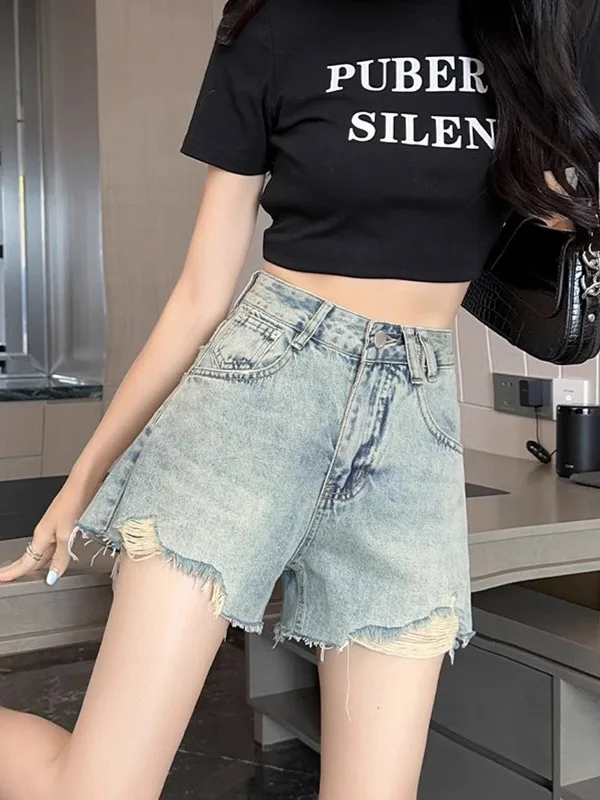 High Waist Denim Shorts Women's Summer 2025 New Vintage Hole A-Line Wide Leg Pants plus Size Popular Items Blue Jeans
High Waist Denim Shorts Women's Summer 2025 New Vintage Hole A-Line Wide Leg Pants plus Size Popular Items Blue Jeans