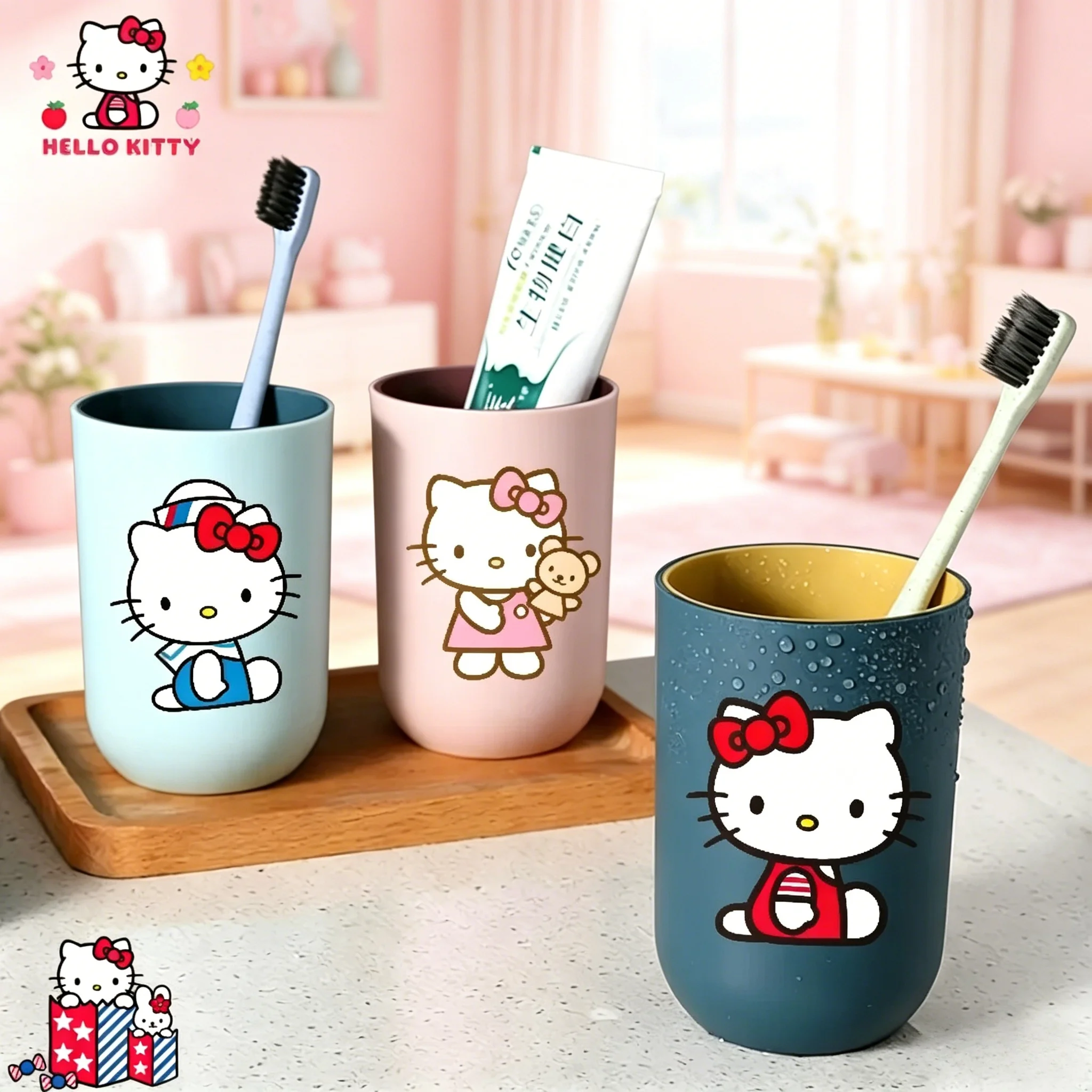 Kawaii Hello Kitty Toothbrush Cup Plastic Mug Cute Toothbrush Holder Home Daily Portable Water Mug Stylish Bathroom Supplies
Kawaii Hello Kitty Toothbrush Cup Plastic Mug Cute Toothbrush Holder Home Daily Portable Water Mug Stylish Bathroom Supplies