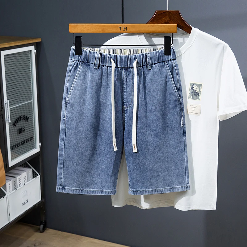 M to 7XL Plus Size Men's Lightweight Cotton Stretch Denim Shorts Classic Fashion Elastic Waist Drawstring Straight Loose Shorts
M to 7XL Plus Size Men's Lightweight Cotton Stretch Denim Shorts Classic Fashion Elastic Waist Drawstring Straight Loose Shorts
