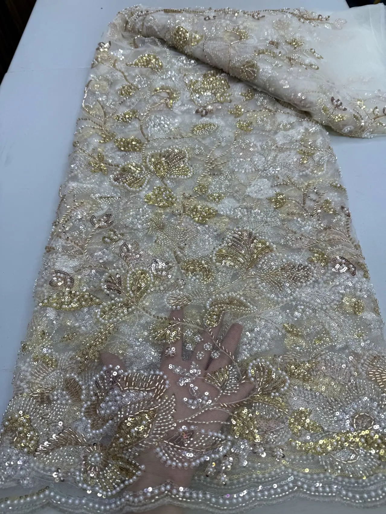 2026 African Nigerian High-Quality Sequins Embroidery Tulle Lace Fabric Sewing Beads Stone for Prom Dresses JY518 5 Yards
2026 African Nigerian High-Quality Sequins Embroidery Tulle Lace Fabric Sewing Beads Stone for Prom Dresses JY518 5 Yards