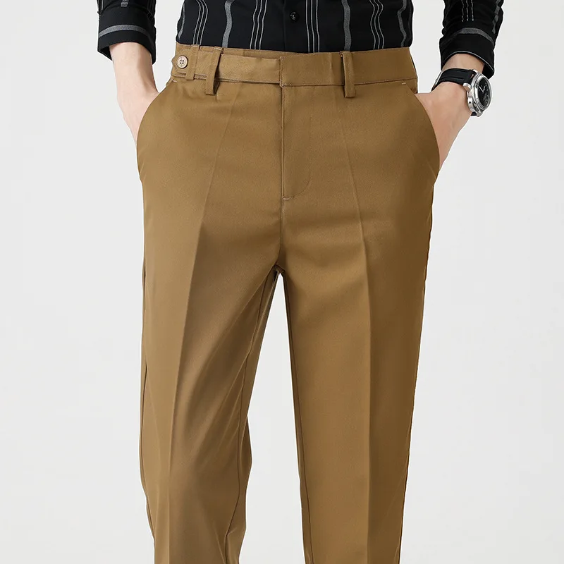 Autumn Ankle Length Suit Pants Men Office Business Black Brown Flat Formal Mens Pants Wedding Trousers for Male Clothing
Autumn Ankle Length Suit Pants Men Office Business Black Brown Flat Formal Mens Pants Wedding Trousers for Male Clothing