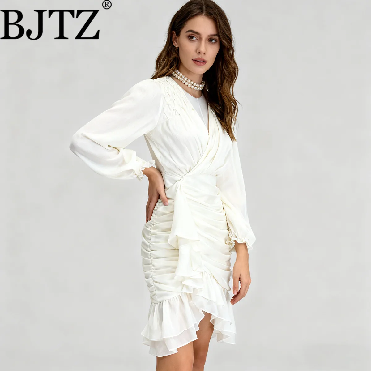 BJTZ женское 3D клетчатое бисерное блестящее облегающее платье русалки с v-образным вырезом и пышными рукавами с рюшами по подолу, весна-осень, вечерние
BJTZ женское 3D клетчатое бисерное блестящее облегающее платье русалки с v-образным вырезом и пышными рукавами с рюшами по подолу, весна-осень, вечерние