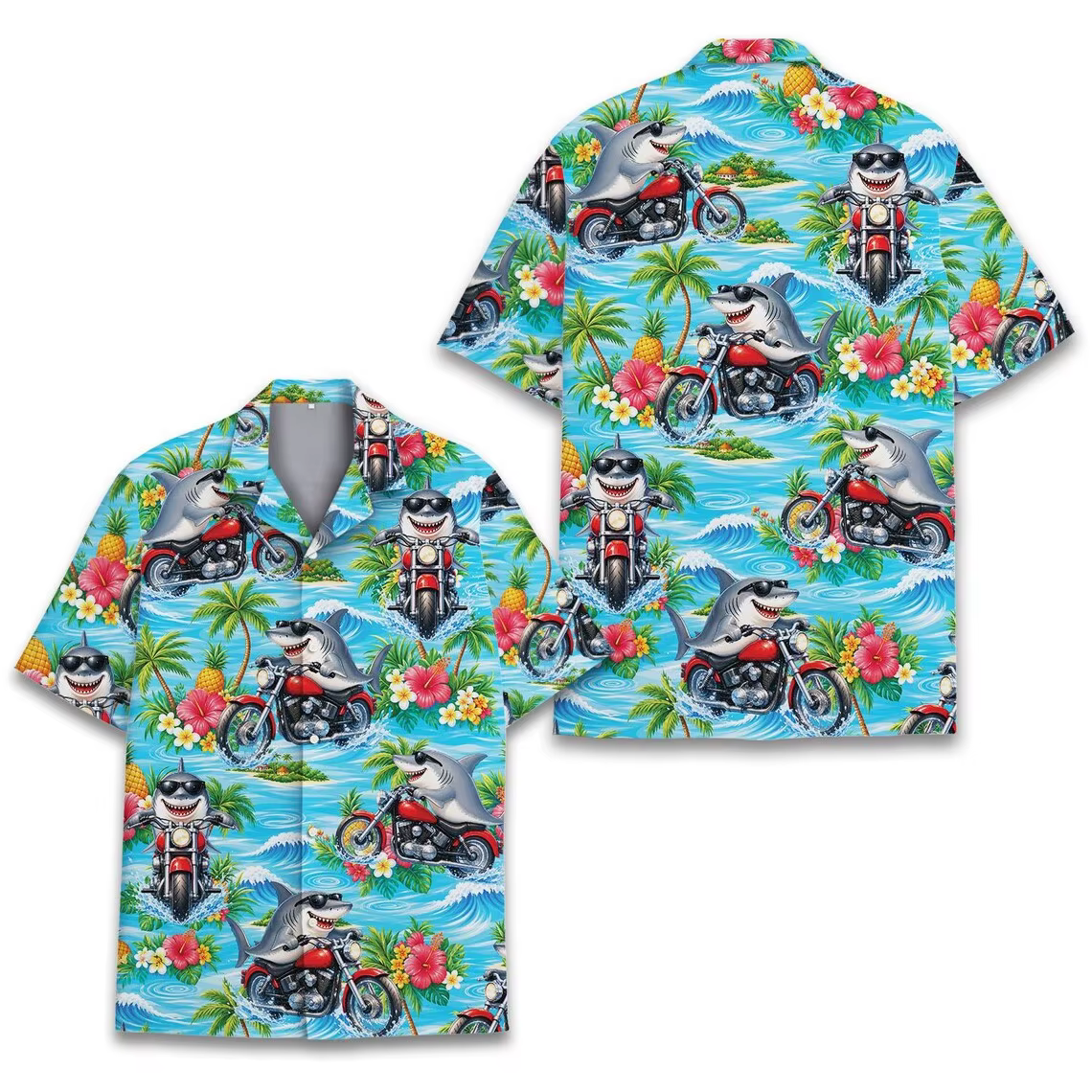 Funny Animal Biker Riding Motorcycle Hawaiian Shirt For Men Tropical Palm Tree Print Short Sleeve Button Up Beach Shirts Camisa
Funny Animal Biker Riding Motorcycle Hawaiian Shirt For Men Tropical Palm Tree Print Short Sleeve Button Up Beach Shirts Camisa