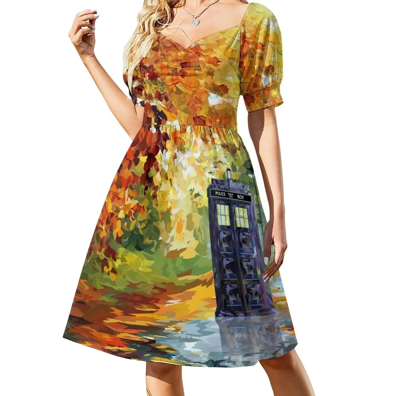 Blue Phone booth with autumn views Short-Sleeved Dress Dresses for wedding party woman dress Long veiled dresses
Blue Phone booth with autumn views Short-Sleeved Dress Dresses for wedding party woman dress Long veiled dresses