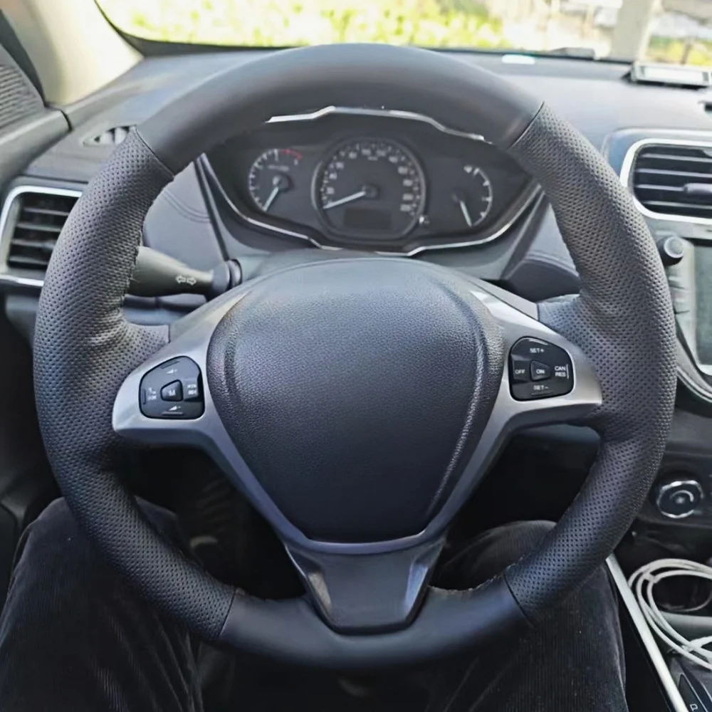 Custom Car Steering Wheel Cover Anti-Slip Microfiber Leather For Ford EcoSport Fiesta 2008-2011 2012-2017 Avant Steering Wrap
Custom Car Steering Wheel Cover Anti-Slip Microfiber Leather For Ford EcoSport Fiesta 2008-2011 2012-2017 Avant Steering Wrap