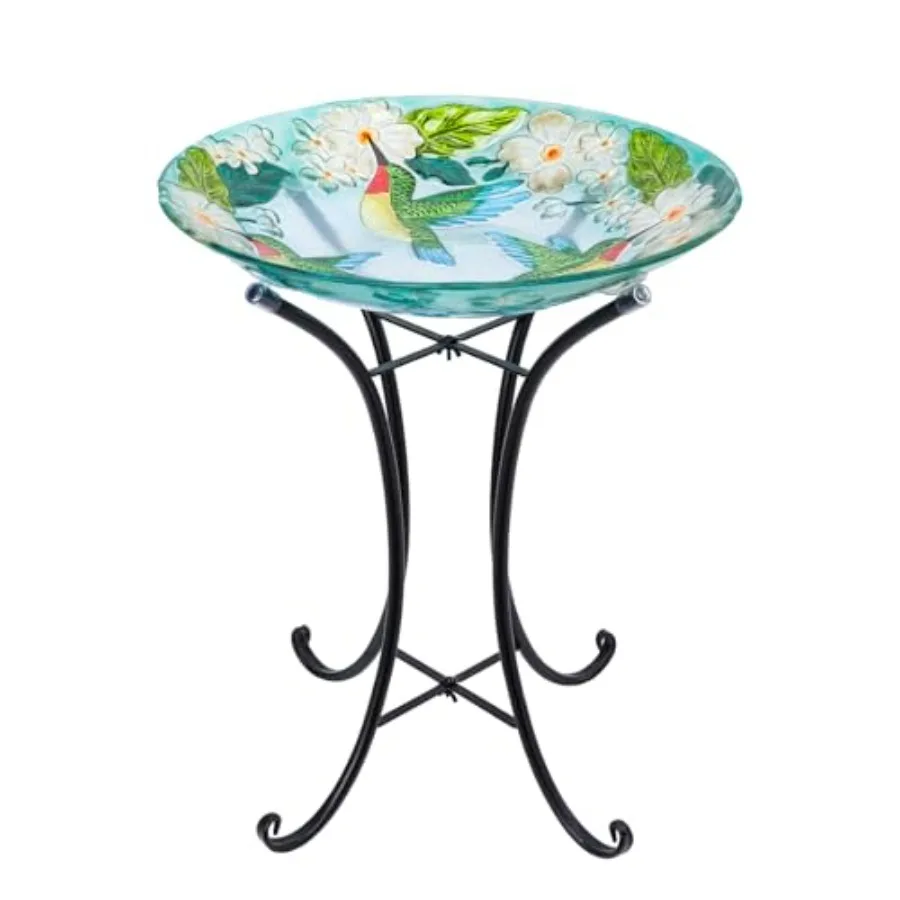 Bird Baths for Outdoors, Hummingbird Glass Large Bird Bath Bowl with Metal Stand, 18 Inch Bird Feeders for Outside and Garden, Patio,Lawn Decor (Hydrangea)
Bird Baths for Outdoors, Hummingbird Glass Large Bird Bath Bowl with Metal Stand, 18 Inch Bird Feeders for Outside and Garden, Patio,Lawn Decor (Hydrangea)