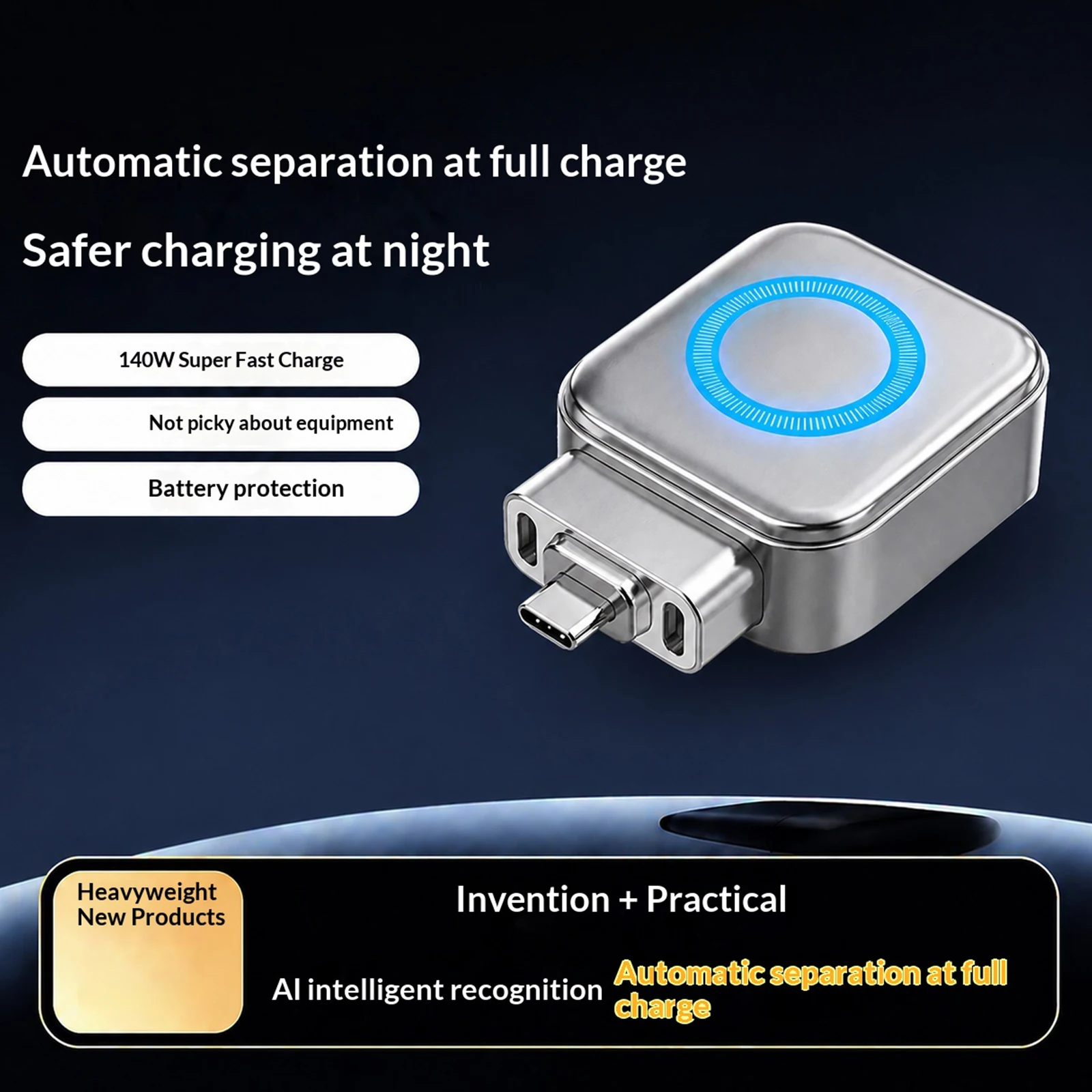 140W Type-C Charging Adapter Automatic Cut Off Charging Protector Fast Charging Data Cable Separator Full Charge Auto Disconnect
140W Type-C Charging Adapter Automatic Cut Off Charging Protector Fast Charging Data Cable Separator Full Charge Auto Disconnect