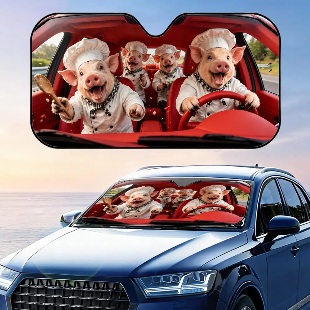 Pig in Chef Outfit Sun Visor Car Windshield Sunshade UV Protection Reflective Foldable Heat Insulation Cover
Pig in Chef Outfit Sun Visor Car Windshield Sunshade UV Protection Reflective Foldable Heat Insulation Cover