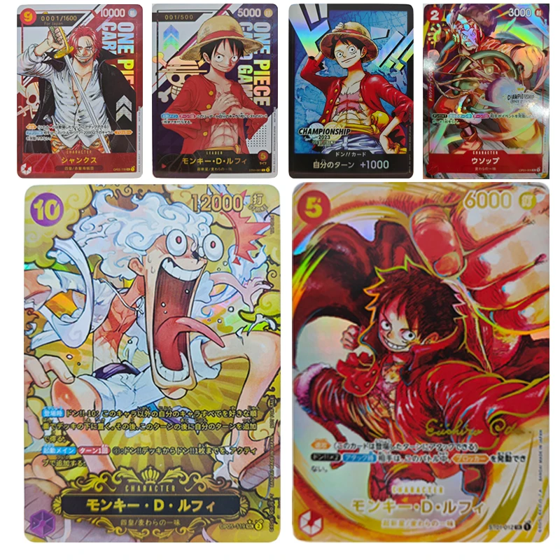 One Piece Luffy Card 5PCS/SET DIY Five speed Luffy Redhead Shanks Boy Anime Collectible Card Birthday Christmas Gift Foil stamp
One Piece Luffy Card 5PCS/SET DIY Five speed Luffy Redhead Shanks Boy Anime Collectible Card Birthday Christmas Gift Foil stamp
