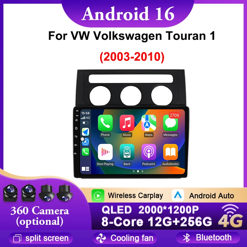 Car Radio For VW Volkswagen Touran 1 2003-2010 Android Player Navigation GPS Multimedia Player Stereo DSP WIFI BT Split screen
Car Radio For VW Volkswagen Touran 1 2003-2010 Android Player Navigation GPS Multimedia Player Stereo DSP WIFI BT Split screen