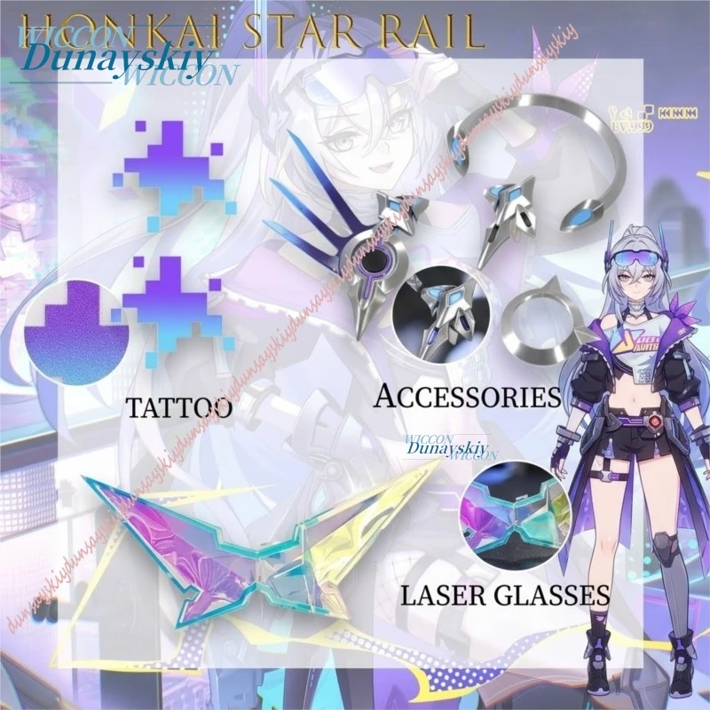 Game Honkai:Star Rail Silver Wolf Cosplay Props Colorful Glasses Set For Adults Anime Roleplay Accessories Halloween Party Daily
Game Honkai:Star Rail Silver Wolf Cosplay Props Colorful Glasses Set For Adults Anime Roleplay Accessories Halloween Party Daily