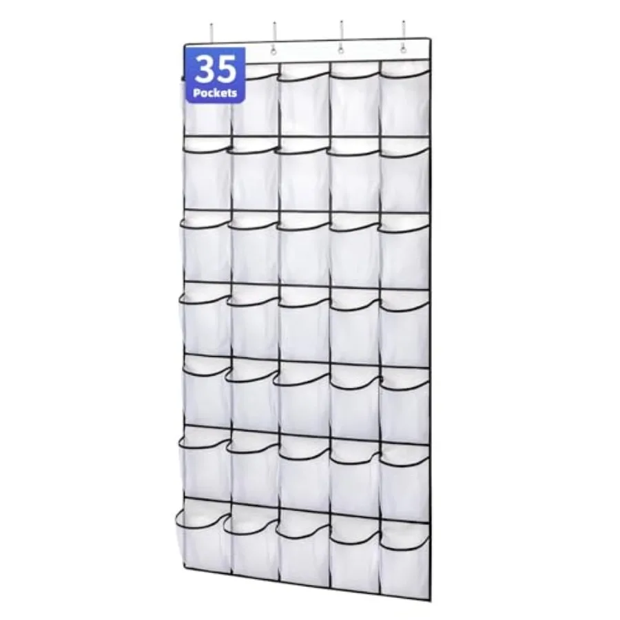 35 Pockets Over the Door Shoe Organizer, Hanging Shoe Organizer for Door with 35 Mesh Pockets Large Capacity Shoe Hanging Stora
35 Pockets Over the Door Shoe Organizer, Hanging Shoe Organizer for Door with 35 Mesh Pockets Large Capacity Shoe Hanging Stora