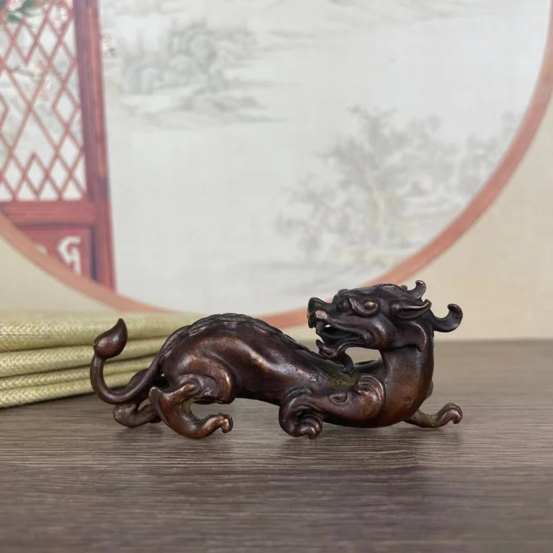 Brass Ornament Pixiu Paperweight Antique Dragon-shaped Pen Holder Ruler Tea Pet Home Desktop Decoration Craft Ornament
Brass Ornament Pixiu Paperweight Antique Dragon-shaped Pen Holder Ruler Tea Pet Home Desktop Decoration Craft Ornament