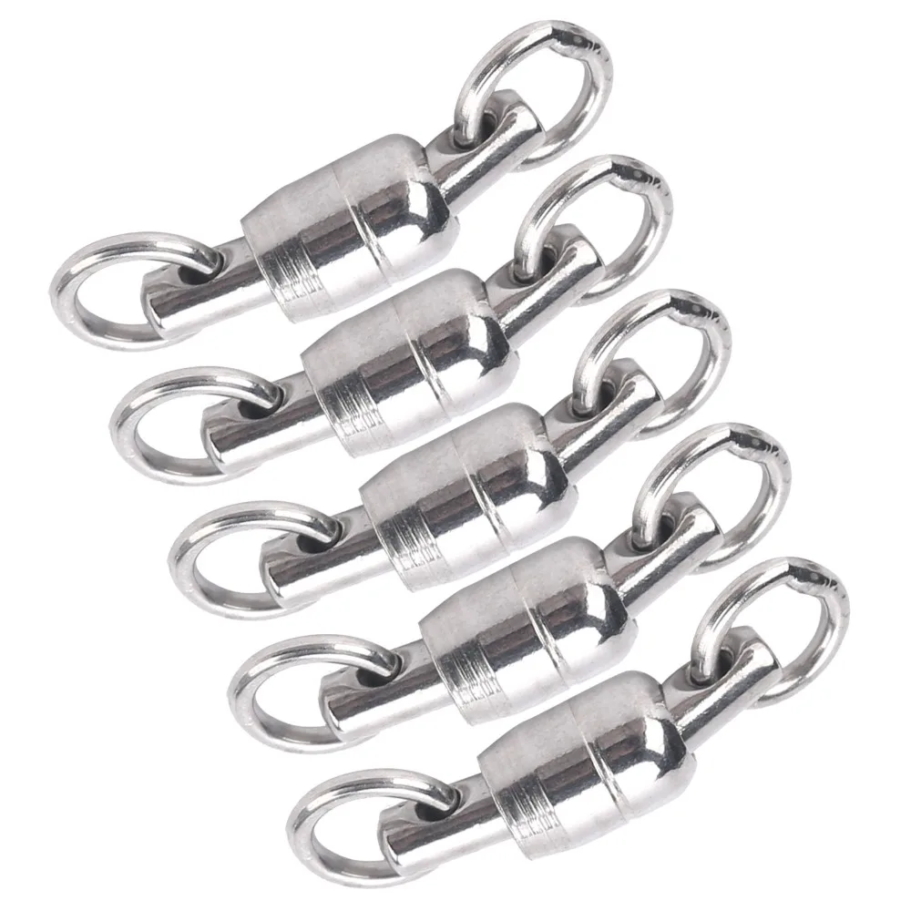 30PCS Durable Stainless Steel Bearing Rotation Ring Dual Ball TwoWay Fishing Swivel Lightweight 18mm Fishing Connector Fishing
30PCS Durable Stainless Steel Bearing Rotation Ring Dual Ball TwoWay Fishing Swivel Lightweight 18mm Fishing Connector Fishing