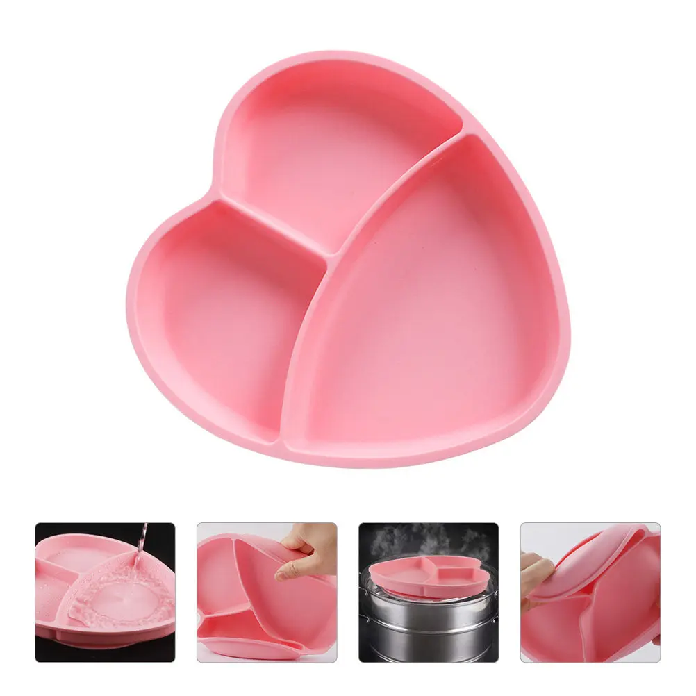 Heart Shaped Silicone Baby Dinner Plate with Strong Suction Base Safe Non Toxic Toddler Feeding Dish Divided
Heart Shaped Silicone Baby Dinner Plate with Strong Suction Base Safe Non Toxic Toddler Feeding Dish Divided