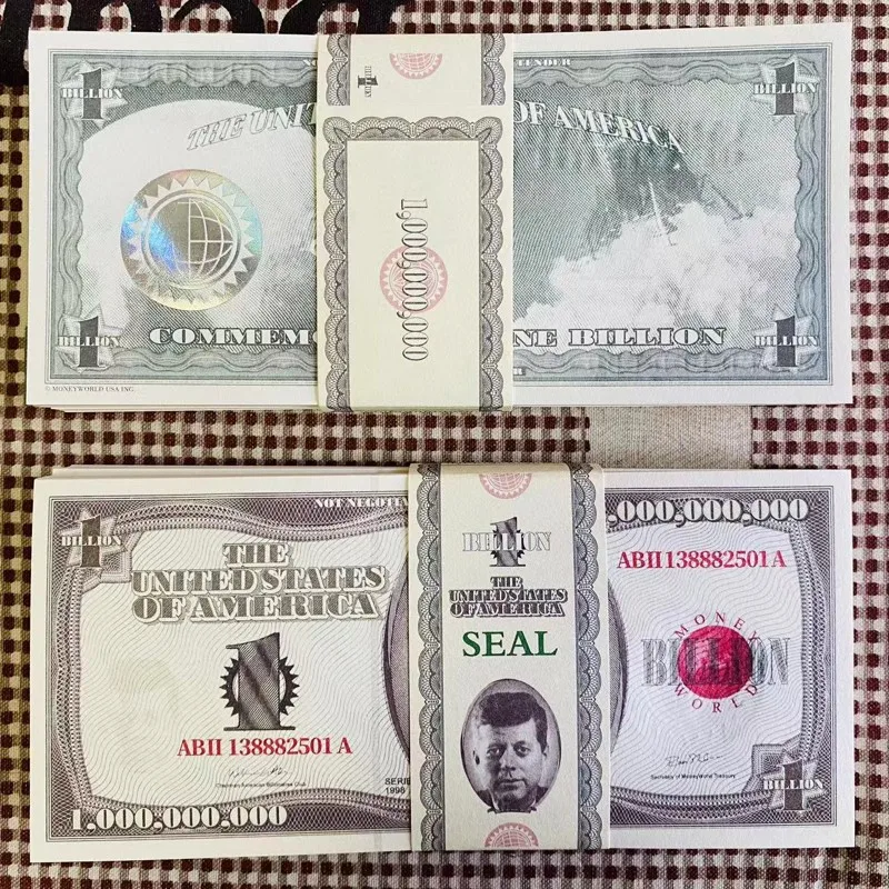 100pcs USA Kennedy 1 Billion Dollars Bills US Paper Money Space Center Banknotes US Dollars Collection Business Gifts
100pcs USA Kennedy 1 Billion Dollars Bills US Paper Money Space Center Banknotes US Dollars Collection Business Gifts
