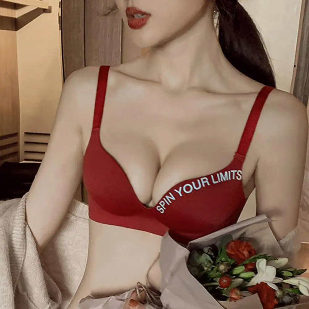 Women Bra Padded Back Closure Seamless Elastic Wireless Letter Print Push Up Adjustable Shoulder Strap Sports Yoga Sport Bra
Women Bra Padded Back Closure Seamless Elastic Wireless Letter Print Push Up Adjustable Shoulder Strap Sports Yoga Sport Bra