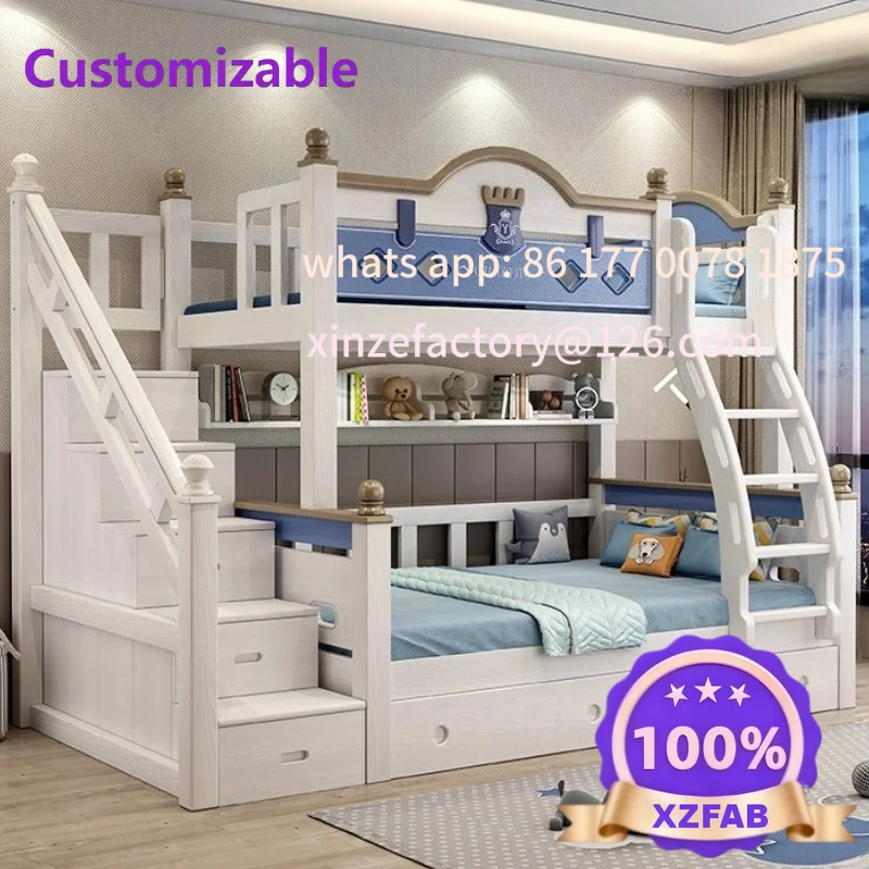 Customizable double beds bunk beds for kids bedroom fu150x200 cmSolid wood mother and child two layer high and low bed 2 people
Customizable double beds bunk beds for kids bedroom fu150x200 cmSolid wood mother and child two layer high and low bed 2 people