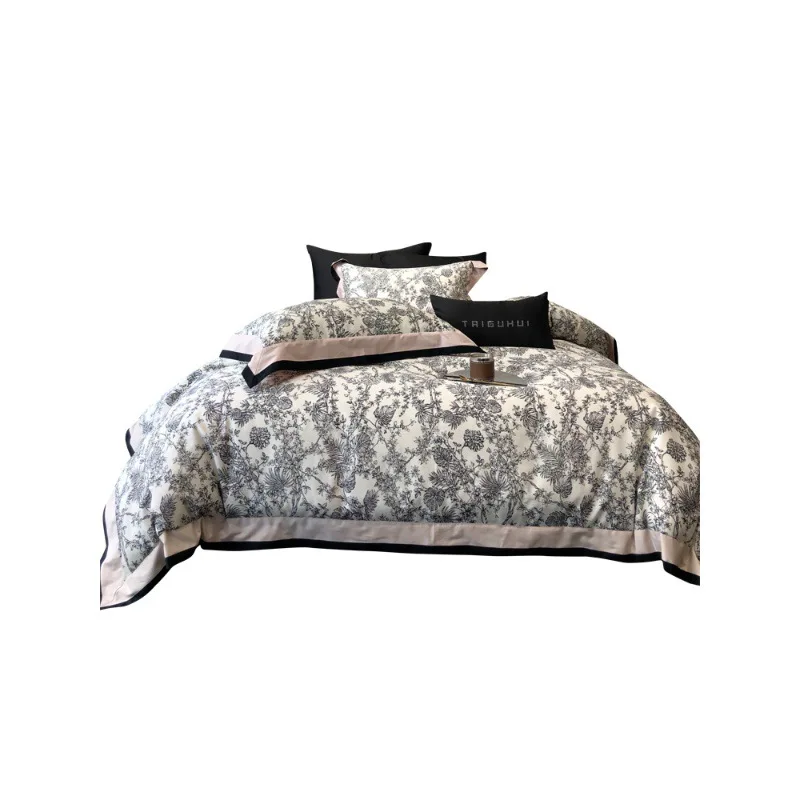 Four-season long-staple cotton sheets four-piece set American printed cotton quilt cover bedding
Four-season long-staple cotton sheets four-piece set American printed cotton quilt cover bedding