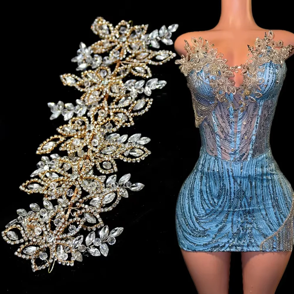 DZ087 Shining 3D Crystals Patches Rhinestone Flower Applique Motif Style Headpiece & Dress Shoes Decoration Made of Glass
DZ087 Shining 3D Crystals Patches Rhinestone Flower Applique Motif Style Headpiece & Dress Shoes Decoration Made of Glass