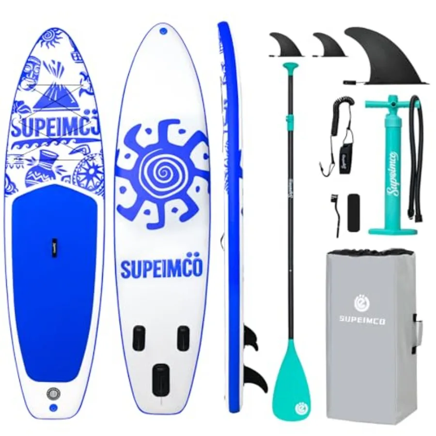 11' Inflatable Stand Up Paddle Board for outdoor water sports, durable PVC material, blue color, upgraded hot melt tech and ant
11' Inflatable Stand Up Paddle Board for outdoor water sports, durable PVC material, blue color, upgraded hot melt tech and ant